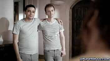 Two step brothers double penetrate their ! video