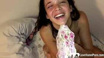 Playing with an amateur teen's ass on the first date video