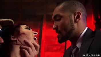 Redhead beauty actress Amber Ivy in twin piks parody tormented by group of guys and then in various positions anal gangbang fucked till gets facials video